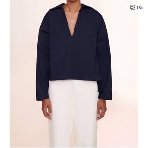 STAUD Navy Marlene Top